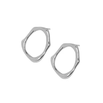 Janus Edinburgh Women's Sterling Silver Oval Forth Stud Earrings