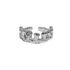 Janus Edinburgh Women's Sterling Silver Statement Fluidity Carron Ring Adjustable In Silver