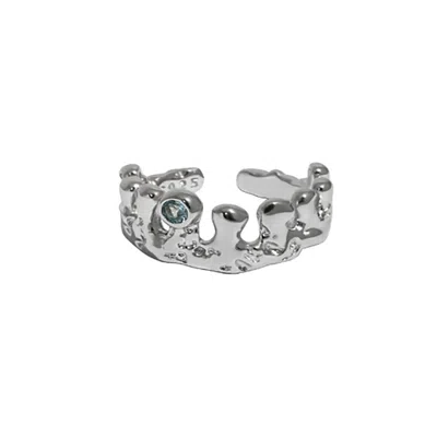 Janus Edinburgh Women's Sterling Silver Statement Fluidity Carron Ring Adjustable