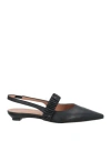 J.a.p. Jose Antonio Pereira J. A.p. Jose Antonio Pereira Woman Ballet Flats Black Size 7 Leather