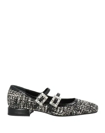 J.a.p. Jose Antonio Pereira J. A.p. Jose Antonio Pereira Woman Ballet Flats Black Size 8 Textile Fibers