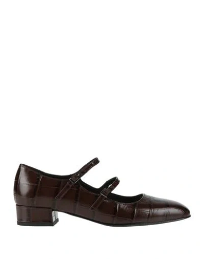 J.a.p. Jose Antonio Pereira J. A.p. Jose Antonio Pereira Woman Ballet Flats Chocolate Brown Size 7 Leather