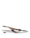 J.a.p. Jose Antonio Pereira J. A.p. Jose Antonio Pereira Woman Ballet Flats Silver Size 7 Textile Fibers In Silver