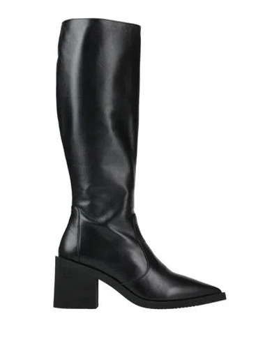 J.a.p. Jose Antonio Pereira J. A.p. Jose Antonio Pereira Woman Boot Black Size 11 Leather In Black