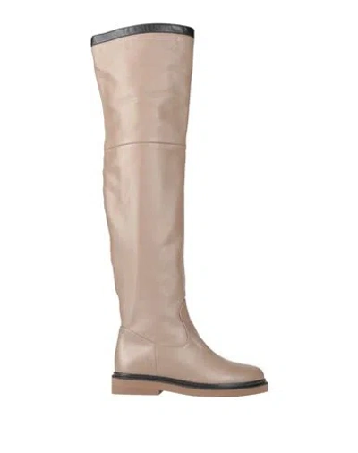 J.a.p. Jose Antonio Pereira J. A.p. Jose Antonio Pereira Woman Boot Light Brown Size 8 Leather In Beige