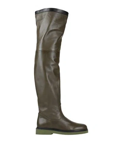 J.a.p. Jose Antonio Pereira J. A.p. Jose Antonio Pereira Woman Boot Military Green Size 8 Leather