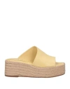 J.a.p. Jose Antonio Pereira J. A.p. Jose Antonio Pereira Woman Espadrilles Light Yellow Size 11 Soft Leather