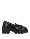 J.a.p. Jose Antonio Pereira J. A.p. Jose Antonio Pereira Woman Loafers Black Size 7 Leather