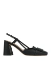 J.a.p. Jose Antonio Pereira J. A.p. Jose Antonio Pereira Woman Loafers Black Size 7.5 Natural Raffia