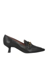 J.a.p. Jose Antonio Pereira J. A.p. Jose Antonio Pereira Woman Loafers Black Size 8 Leather