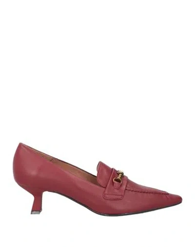 J.a.p. Jose Antonio Pereira J. A.p. Jose Antonio Pereira Woman Loafers Brick Size 8 Leather