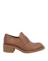 J.a.p. Jose Antonio Pereira J. A.p. Jose Antonio Pereira Woman Loafers Brown Size 7 Leather In Brown