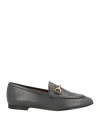 J.a.p. Jose Antonio Pereira J. A.p. Jose Antonio Pereira Woman Loafers Charcoal Size 7 Calfskin