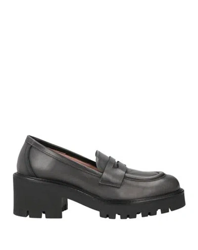 J.a.p. Jose Antonio Pereira J. A.p. Jose Antonio Pereira Woman Loafers Charcoal Size 7 Leather