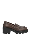 J.a.p. Jose Antonio Pereira J. A.p. Jose Antonio Pereira Woman Loafers Dark Brown Size 8 Leather