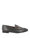 J.a.p. Jose Antonio Pereira J. A.p. Jose Antonio Pereira Woman Loafers Charcoal Size 7 Calfskin