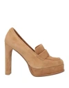 J.a.p. Jose Antonio Pereira J. A.p. Jose Antonio Pereira Woman Loafers Sand Size 7 Leather