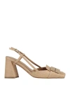 J.a.p. Jose Antonio Pereira J. A.p. Jose Antonio Pereira Woman Loafers Sand Size 6 Natural Raffia In Beige