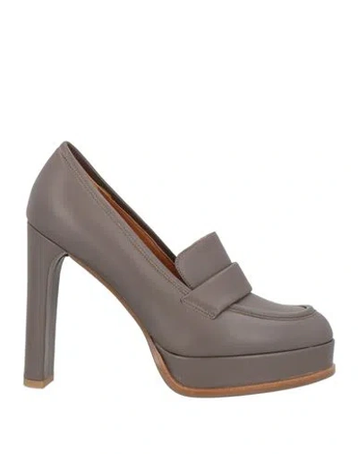 J.a.p. Jose Antonio Pereira J. A.p. Jose Antonio Pereira Woman Loafers Taupe Size 6.5 Leather