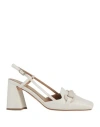 J.a.p. Jose Antonio Pereira J. A.p. Jose Antonio Pereira Woman Loafers White Size 7 Natural Raffia