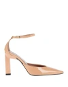 J.a.p. Jose Antonio Pereira J. A.p. Jose Antonio Pereira Woman Pumps Apricot Size 8 Leather In Orange