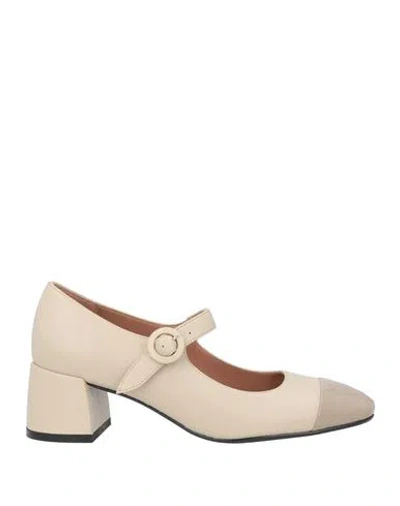 J.a.p. Jose Antonio Pereira J. A.p. Jose Antonio Pereira Woman Pumps Beige Size 7 Leather