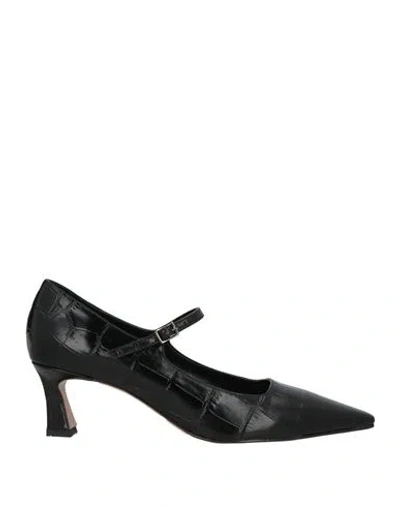 J.a.p. Jose Antonio Pereira J. A.p. Jose Antonio Pereira Woman Pumps Black Size 11 Leather