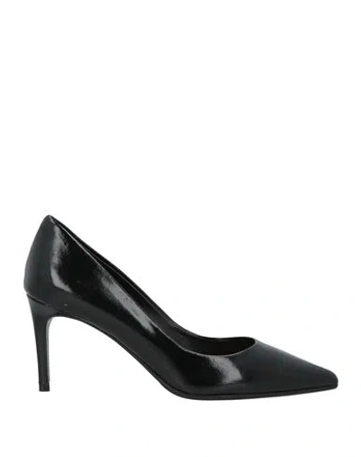 J.a.p. Jose Antonio Pereira J. A.p. Jose Antonio Pereira Woman Pumps Black Size 6 Leather In Black