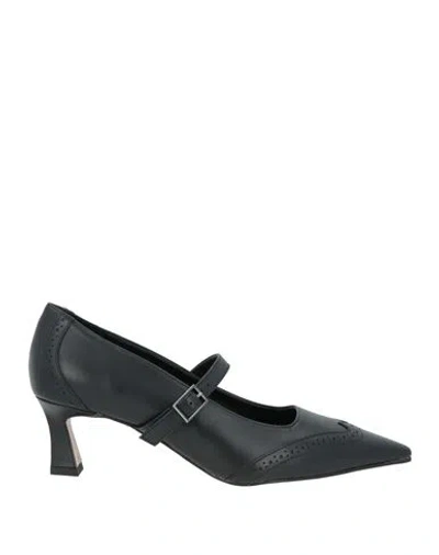 J.a.p. Jose Antonio Pereira J. A.p. Jose Antonio Pereira Woman Pumps Black Size 7 Calfskin