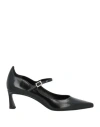 J.a.p. Jose Antonio Pereira J. A.p. Jose Antonio Pereira Woman Pumps Black Size 7 Leather