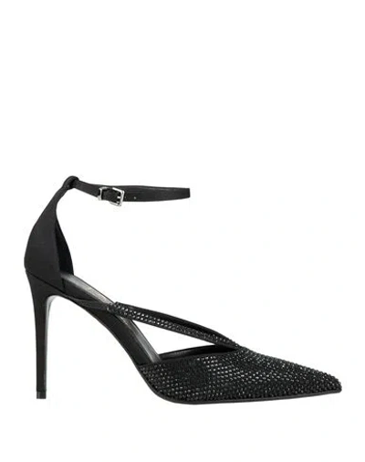 J.a.p. Jose Antonio Pereira J. A.p. Jose Antonio Pereira Woman Pumps Black Size 7 Leather, Textile Fibers
