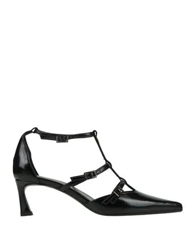 J.a.p. Jose Antonio Pereira J. A.p. Jose Antonio Pereira Woman Pumps Black Size 8 Leather