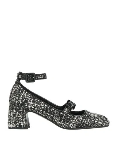 J.a.p. Jose Antonio Pereira J. A.p. Jose Antonio Pereira Woman Pumps Black Size 8 Textile Fibers