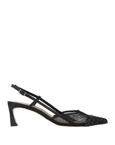 J.a.p. Jose Antonio Pereira J. A.p. Jose Antonio Pereira Woman Pumps Black Size 8 Textile Fibers