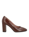 J.a.p. Jose Antonio Pereira J. A.p. Jose Antonio Pereira Woman Pumps Brown Size 11 Leather