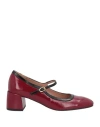 J.a.p. Jose Antonio Pereira J. A.p. Jose Antonio Pereira Woman Pumps Burgundy Size 11 Leather