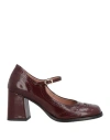 J.a.p. Jose Antonio Pereira J. A.p. Jose Antonio Pereira Woman Pumps Burgundy Size 8 Leather In Red