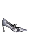 J.a.p. Jose Antonio Pereira J. A.p. Jose Antonio Pereira Woman Pumps Charcoal Size 7 Textile Fibers