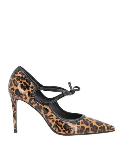 J.a.p. Jose Antonio Pereira J. A.p. Jose Antonio Pereira Woman Pumps Sand Size 8 Leather In Blue