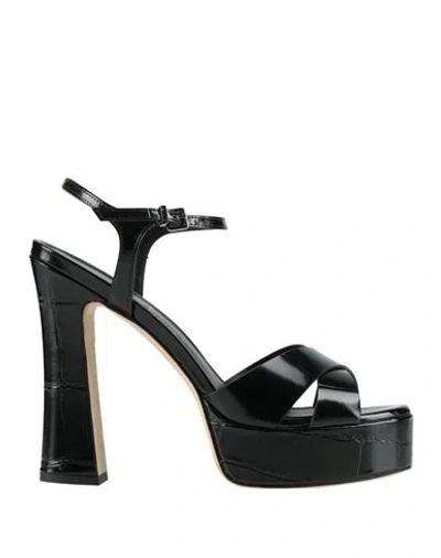 J.a.p. Jose Antonio Pereira J. A.p. Jose Antonio Pereira Woman Sandals Black Size 11 Leather