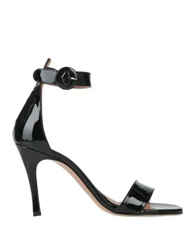 J.a.p. Jose Antonio Pereira J. A.p. Jose Antonio Pereira Woman Sandals Black Size 6 Leather