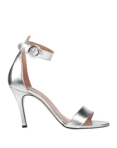 J.a.p. Jose Antonio Pereira J. A.p. Jose Antonio Pereira Woman Sandals Silver Size 7 Leather
