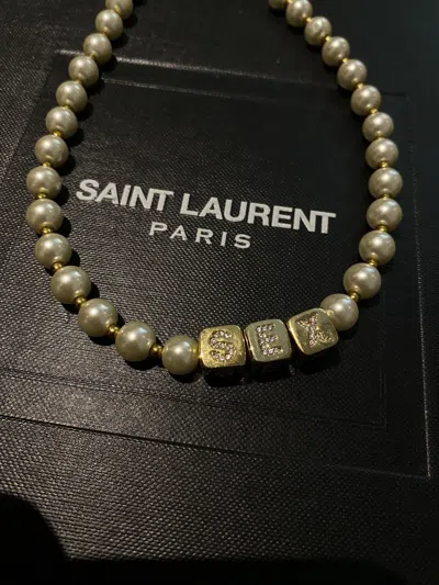 Pre-owned Japanese Brand 18k Gold Plated Sex Pearl Necklace