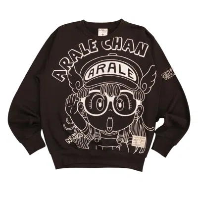 Pre-owned Japanese Brand 1981 Dr Slump Arale Chan Anime Sweatshirt Dragon Ball In Black