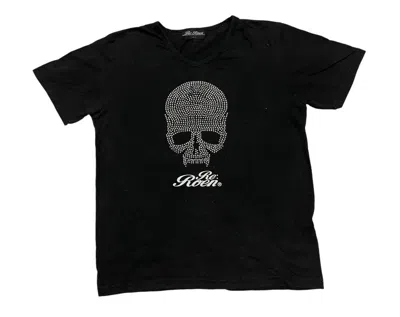 Pre-owned Japanese Brand 2000s Roen Vampire Skull V Neck Short Sleeve Shirt In Black