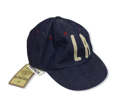 Pre-owned Japanese Brand Basiquenti Denim Material Hat In Blue