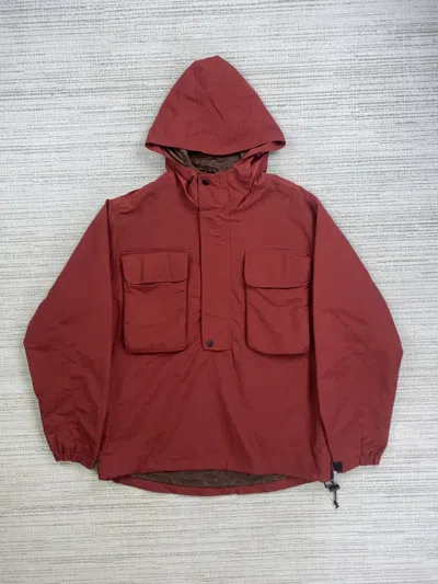 Pre-owned Japanese Brand Corisco Breasted Pocket Halfzip Pullover Anorak Jacket In Red