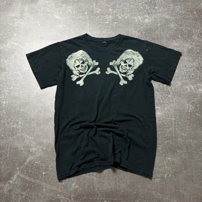 Pre-owned Japanese Brand Dirty Penny Y2k Vintage Grunge Goth Punk T-shirt Distressed In Black