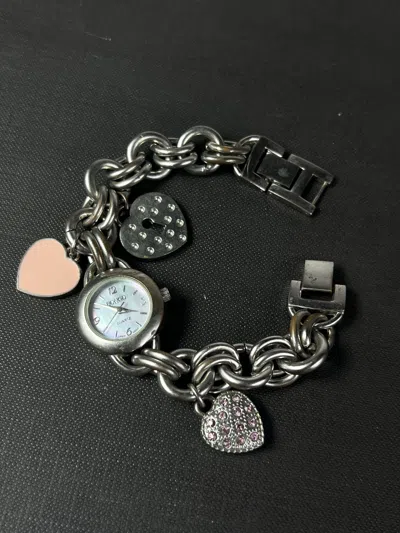 Pre-owned Japanese Brand Glamour Minimalistic Bongo Japanese Style Bracelet Watch Y2k In Silver