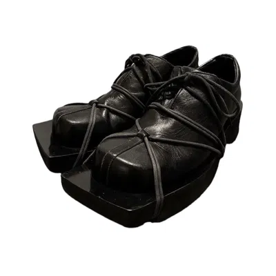 Pre-owned Japanese Brand Koji Kuga Platform Derby Shoes In Black